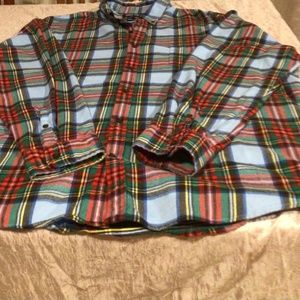 LANDS ‘END Flannel Shirt…Multi color …like- new